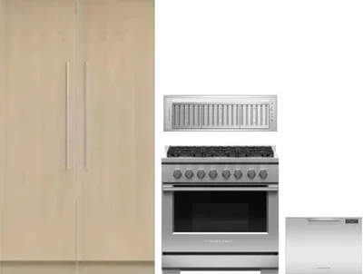 5 Piece Package Includes Refrigerator, Freezer, Range, Hood And Dishwasher